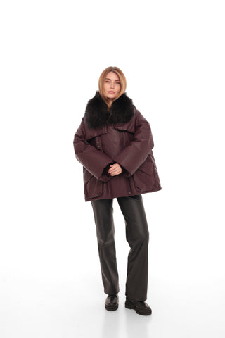 Eloise Genuine Fox Fur Down Coat