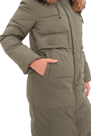 Genuine Fur Trim Bio-Down Fill Coat