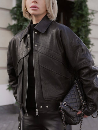 Alain Jumbo Genuine Leather Jacket