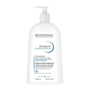 Bioderma Atoderm Intensive Foaming Gel Cleanser for Dry Skin - Fragrance-Free, 1L - Glamourous Grace