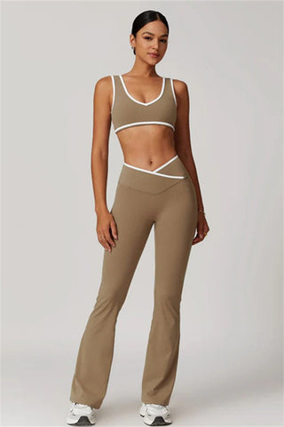 The Stamina Sports Bra Flared Leggings 2-Piece Set