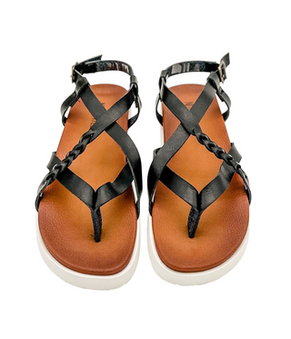 Sela Sandal in Black - Glamourous Grace