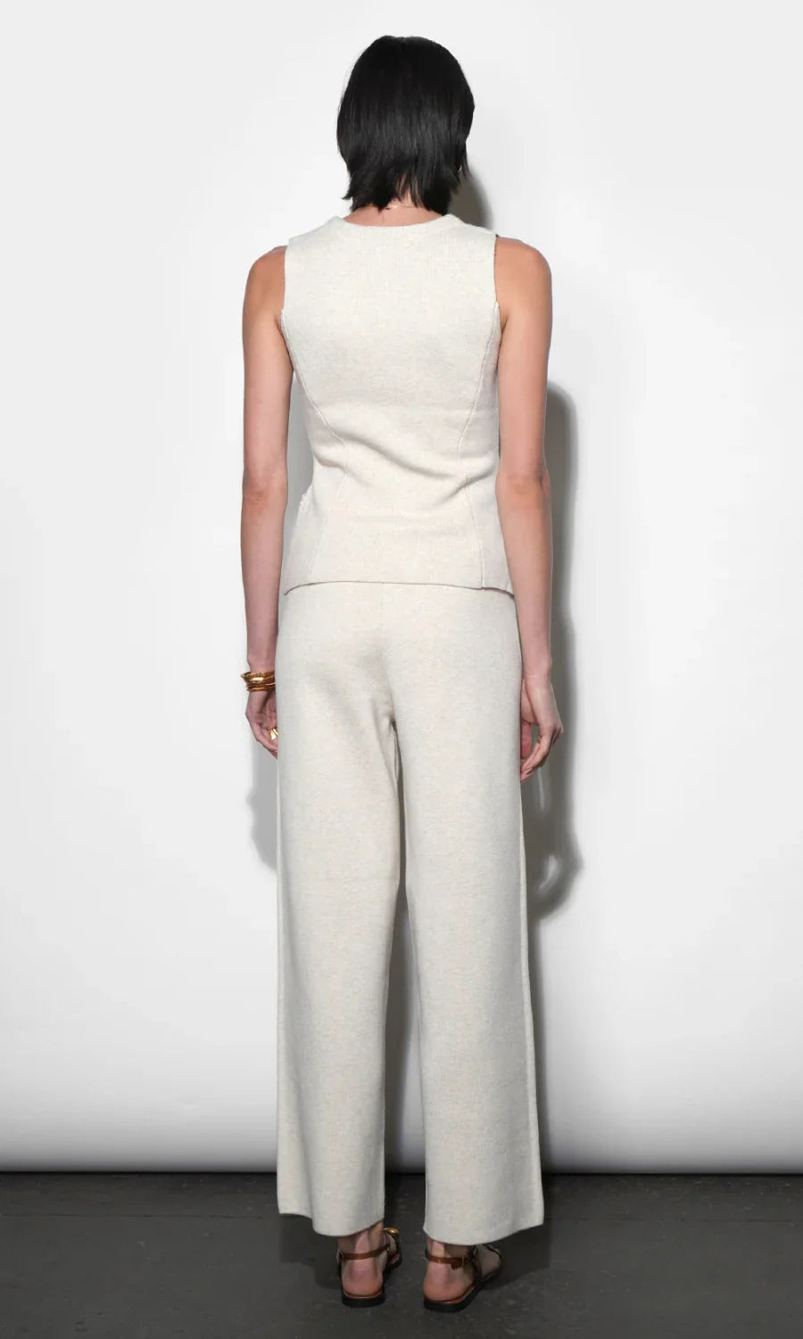 Raven Sand Slim Fit Knit Vest