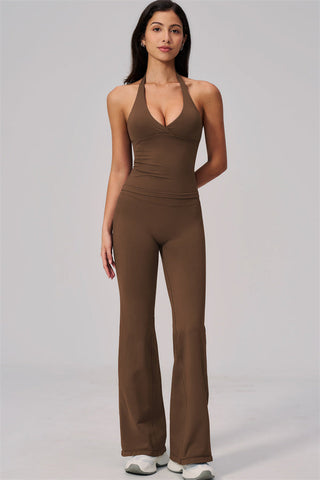The Align V-Halter Top Flared Leggings 2-Piece Set
