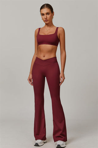 The Halo Sports Bra Flared Leggings 2-Piece Set