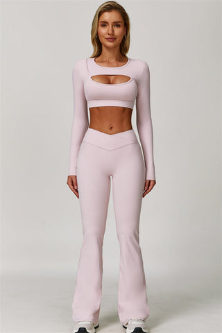 The Lavish Long Sleeve Cut-out Crop Top