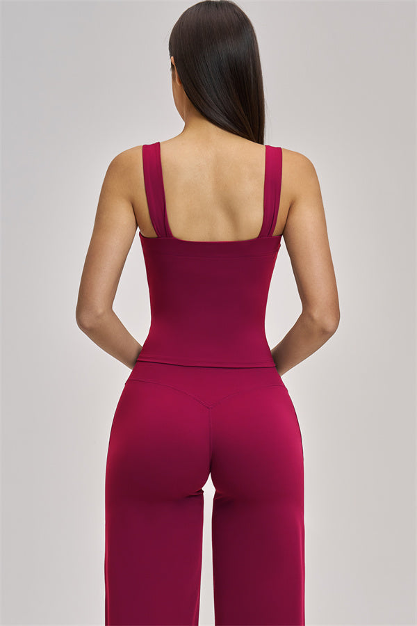 The Swoon Tank Top Flared Leggings 2-Piece Set - Glamourous Grace