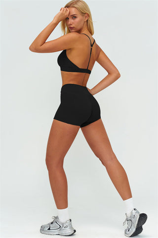 The Lushness Y-Back Sports Bra Shorts 2-Piece Set