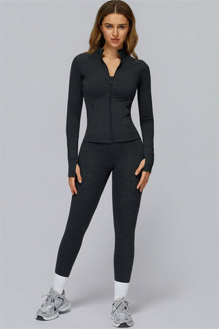 The Radiance Jacket Racerback Sports Bra Leggings 3-Piece Set