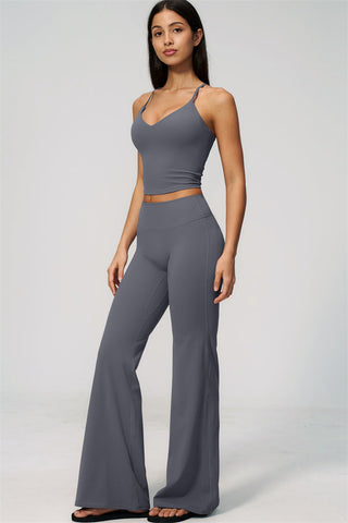 The Zura Tank Top Flared Leggings 2-Piece Set