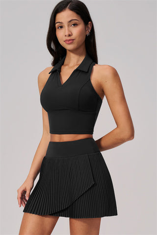 The Ziv Polo Crop Top Tennis Dress 2-Piece Set