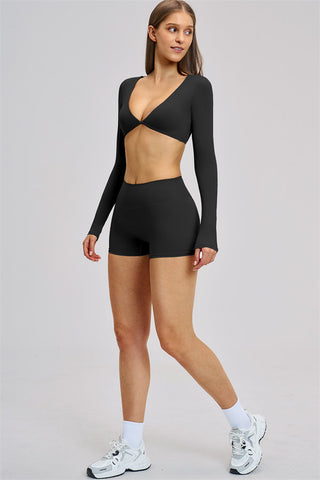 The Zestful Long Sleeve Crop Top
