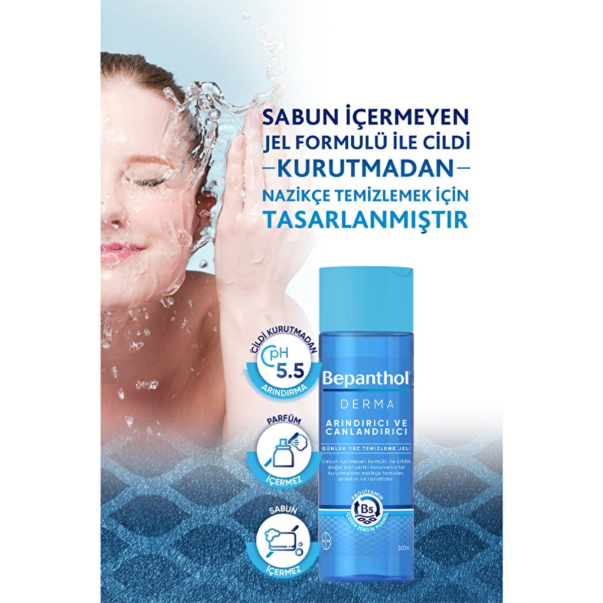 Bepanthol Derma Facial Cleansing Gel - Gentle, Soap-Free, Moisturizing Facial Wash for Sensitive Skin - Glamourous Grace