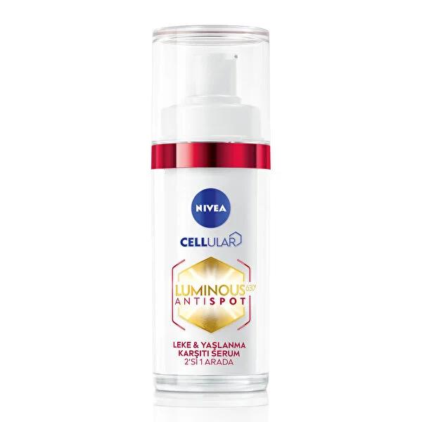 Nivea Cellular Luminous630 Anti-Aging Serum - Age Spot Correction & Wrinkle Reduction with Hyaluronic Acid - Glamourous Grace