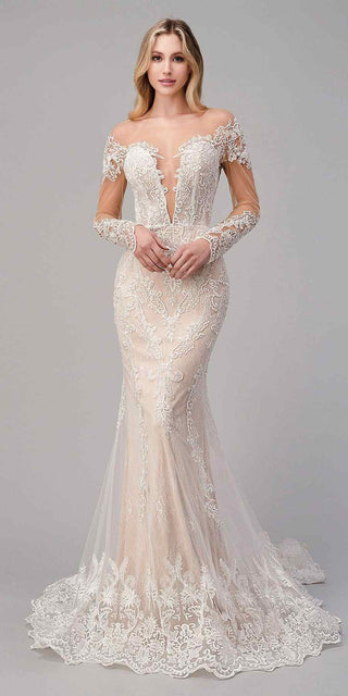 Andrea & Leo A1022 Bohemian Lace Mermaid Gown