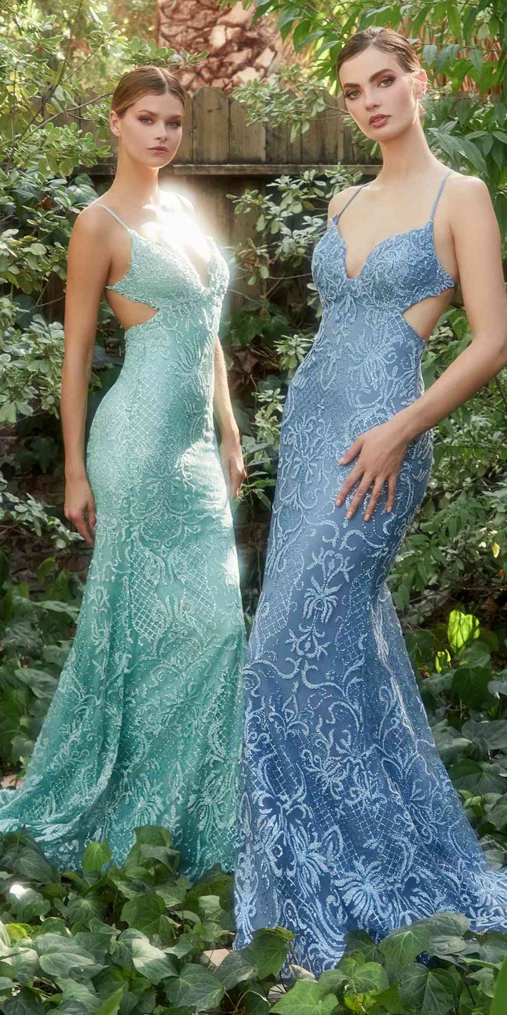 Andrea & Leo A1170 Long Diamond Rococo Backless Mermaid Gown - Glamourous Grace