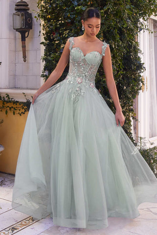 Andrea & Leo A1258 Long Embellished Tulle A-Line Ball Gown