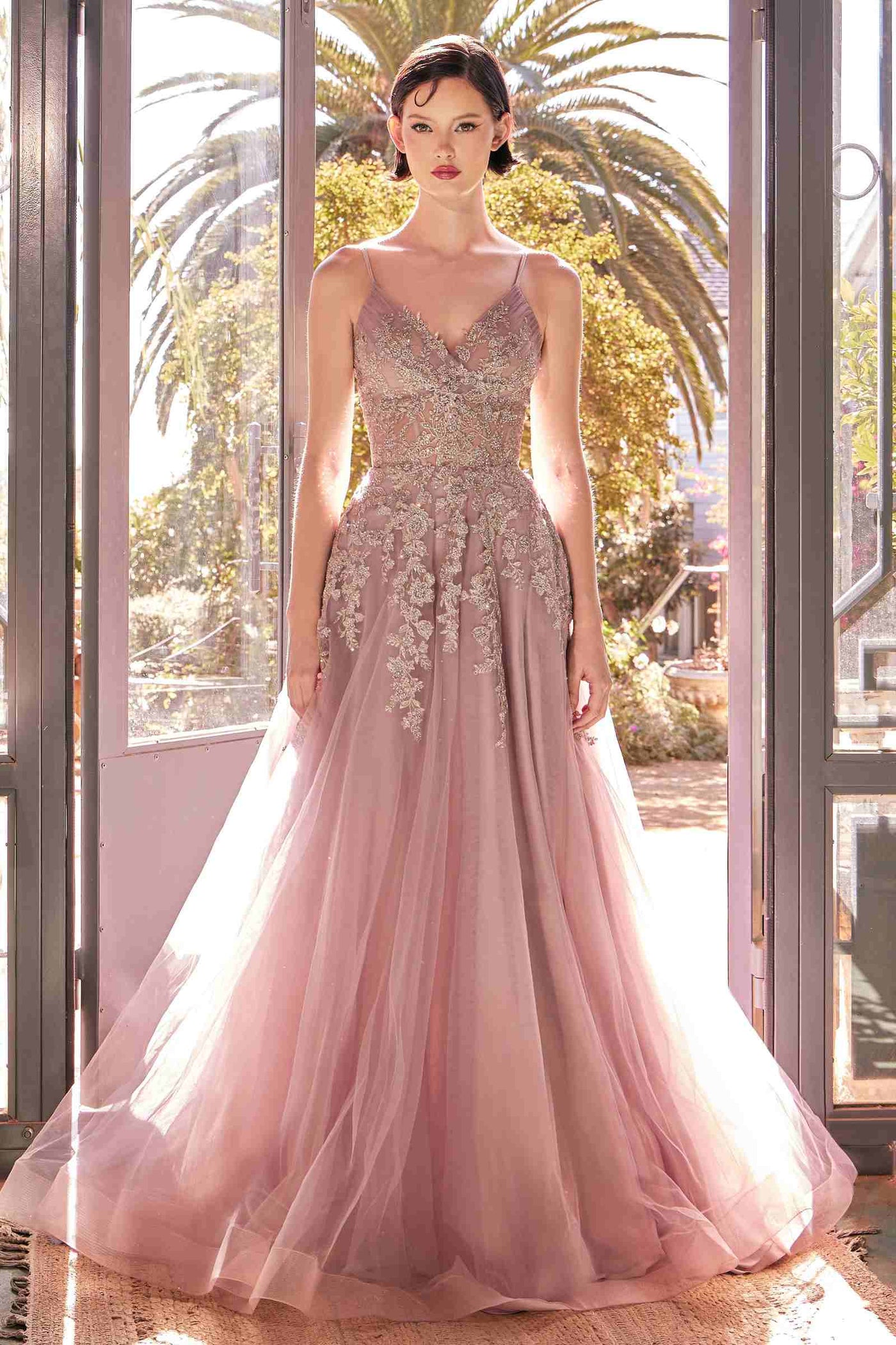 Andrea & Leo A1416 Dress A-Line Lace & Tulle Gown - Glamourous Grace