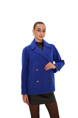Sorrento Cashmere Blend Coat in Royal Blue