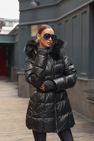 Cyrus Genuine Fur Down Fill Coat