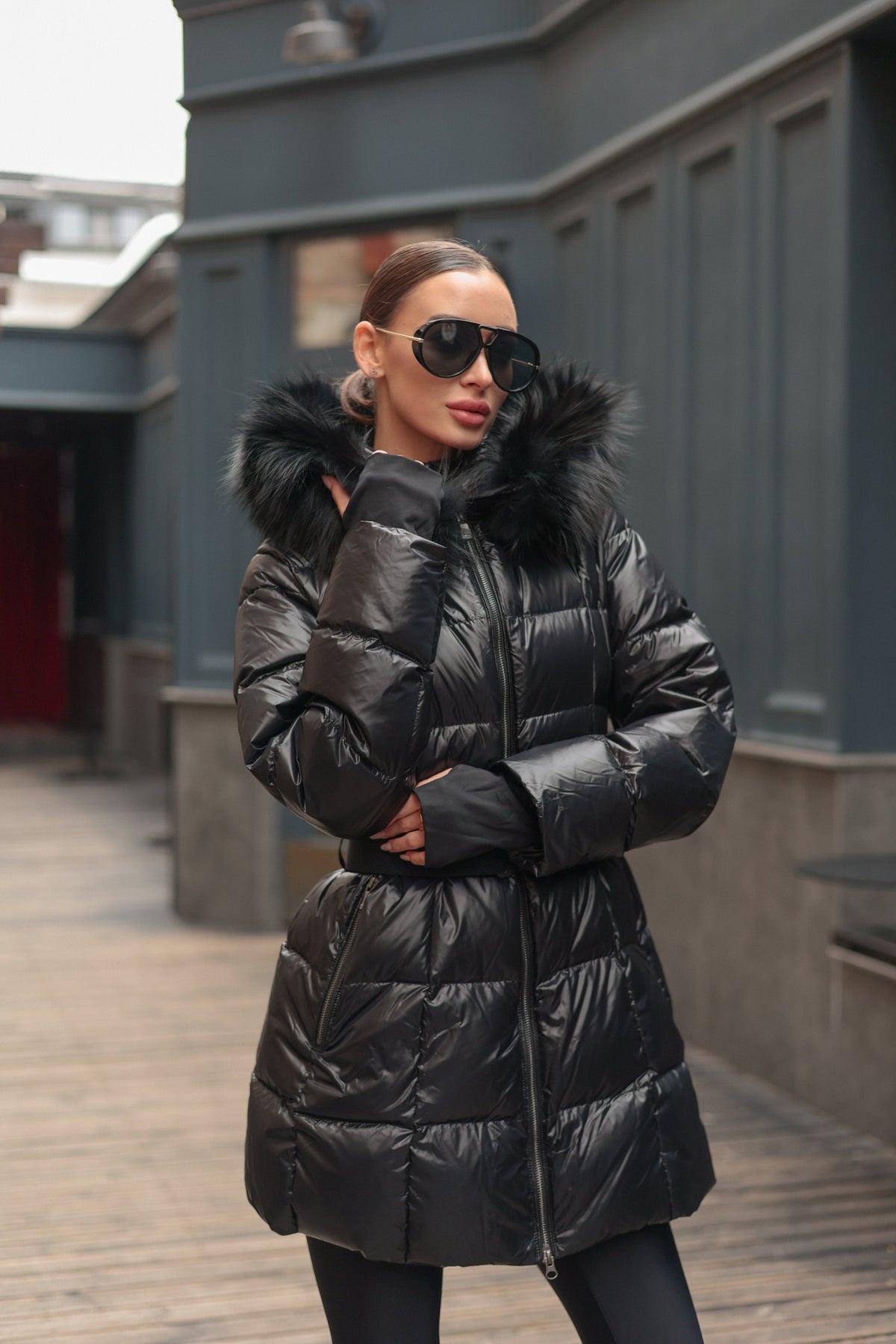 Cyrus Genuine Fur Down Fill Coat