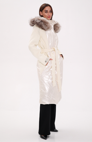 Saga® Furs Silver Fox Wool Alpaca Freudenberg Comfortemp® Coat