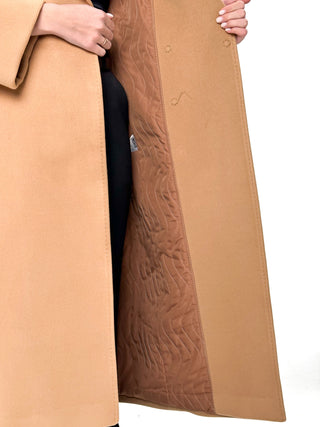 Monique Tailored Cashmere Wool Blend Coat in Bluff