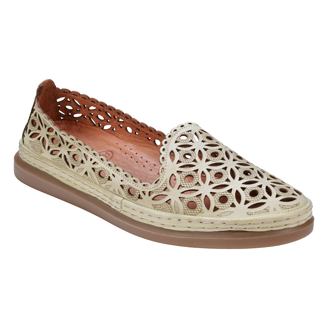 Tumi Mint Perforated Leather Flats - Glamourous Grace