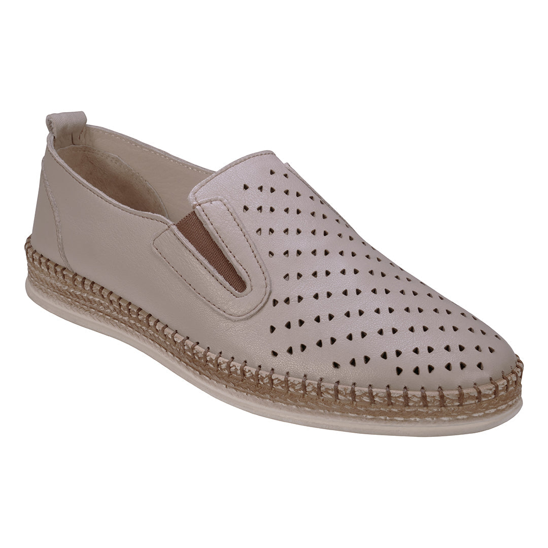 Amillie Ice Perforated Leather Flats - Glamourous Grace