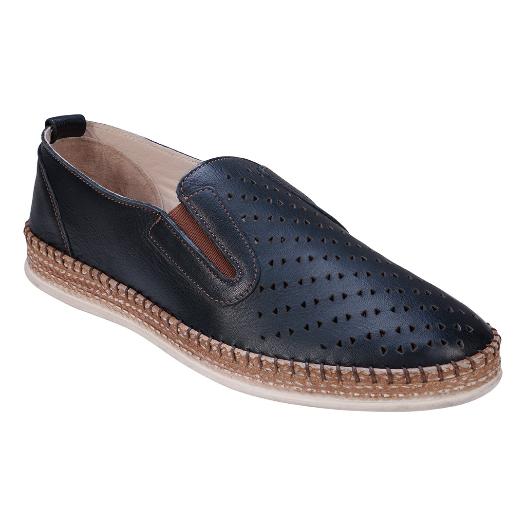 Amillie Black Perforated Leather Flats - Glamourous Grace