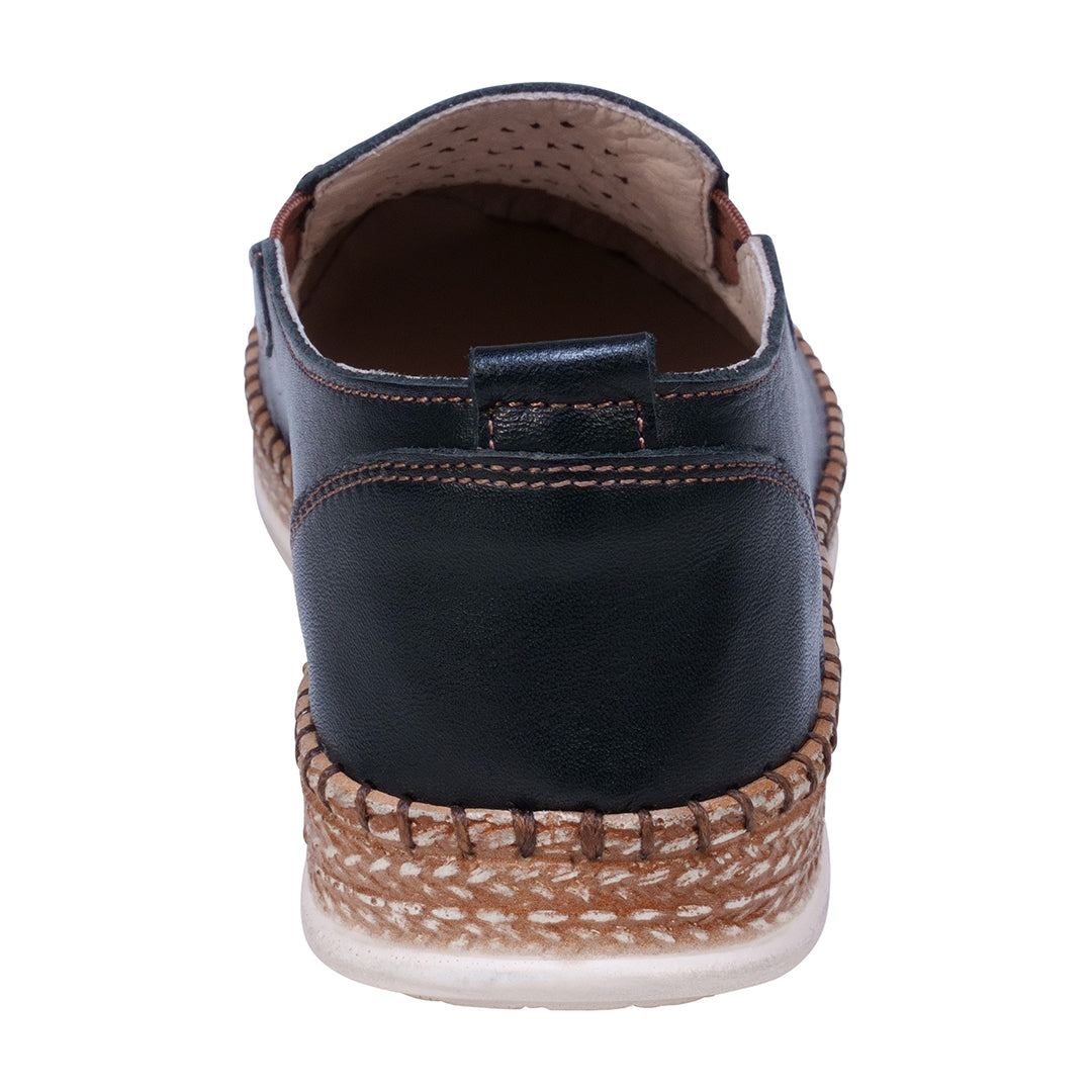 Amillie Black Perforated Leather Flats - Glamourous Grace