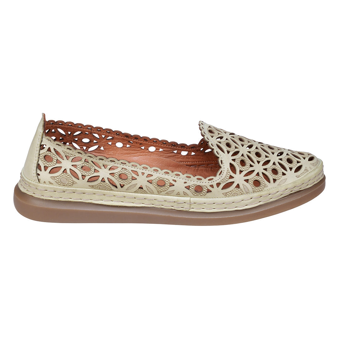Tumi Mint Perforated Leather Flats - Glamourous Grace