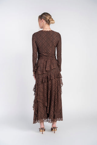 Alison Lace Skirt- Chocolate