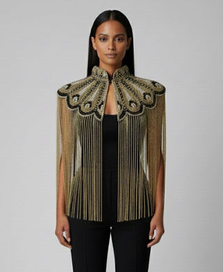 Gilded Fleur Cape - Glamourous Grace