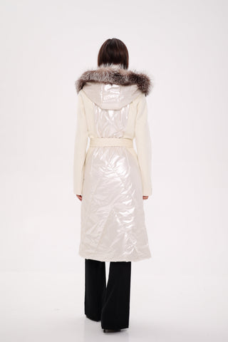 Saga® Furs Silver Fox Wool Alpaca Freudenberg Comfortemp® Coat