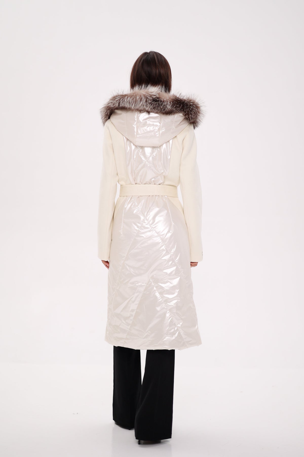 Saga® Furs Silver Fox Wool Alpaca Freudenberg Comfortemp® Coat