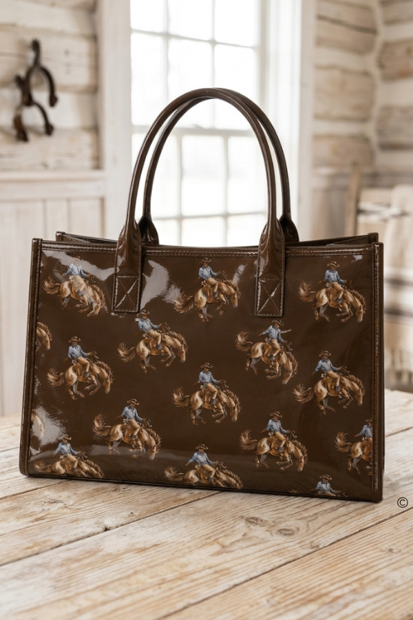 SC - ETA 10/15-10/29 The Saddle Up Vinyl Tote Bag© - Glamourous Grace