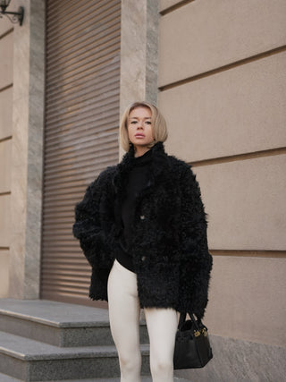 Genuine Tigrado Curly Shearling Coat
