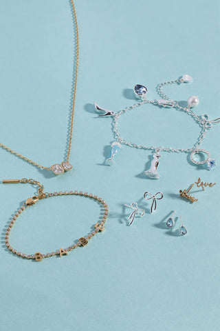 Bow & Teardrop Stud Earring Set