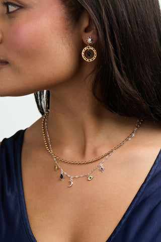 Moon Magic 2 Row Charm Necklace