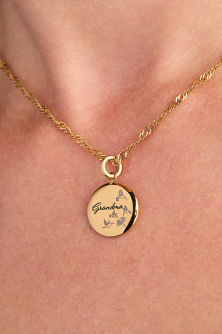 Grandma Hummingbird Disc Charm