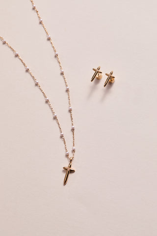 4:13 Cross Stud Earrings