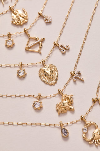 Sagittarius Zodiac Charm Cluster Necklace