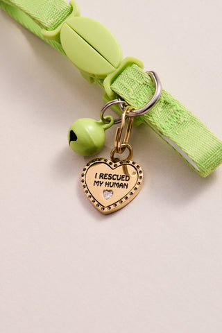 'I Love My Cat' Bangle & Pet Collar Charm Set of 2