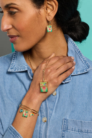 Crayola 'To Teach Is To Color A Life Forever' Multi Charm Bangle