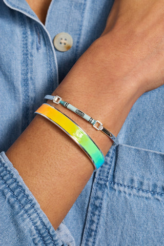 Crayola Robin's Egg Blue Crayon Tension Bangle