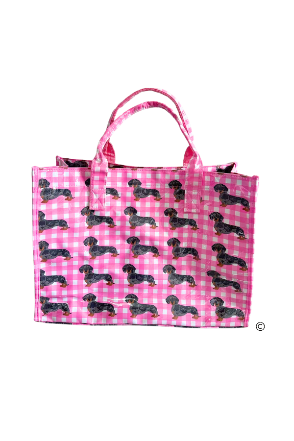 SC - ETA 8/24-9/7 The Chloe Pink Gingham Vinyl Tote Bag - Glamourous Grace