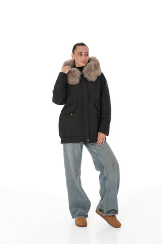 Genuine Polar Fox Trim Coat