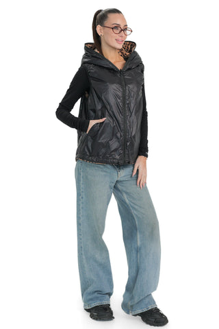 Reversible Light Insulated Vest Black | Leo