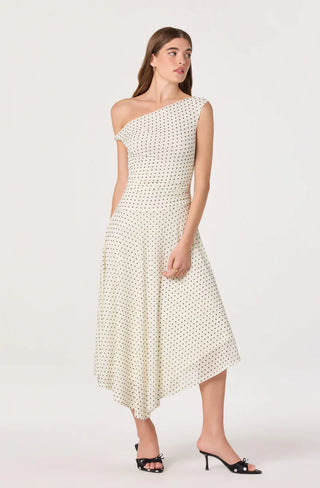 Ciarra Ivory Polka Dot Dress - Glamourous Grace